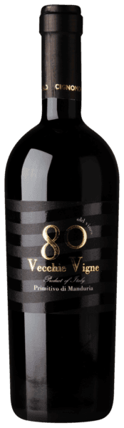80 Vecchie Vigne Primitivo di Manduria DOP 2022 - Primitivo Rode wijn uit Italië - Puglia door Cignomoro